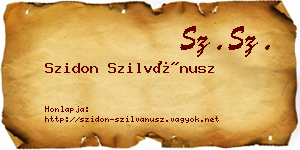 Szidon Szilvánusz névjegykártya